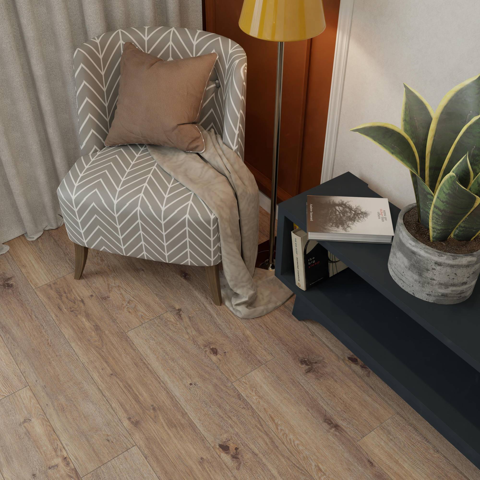 картинка EPL218 Дуб Арли темный 1233 Сlassic с фаской (1292х193х12мм упак. 1,4961м2) от базы строительно-отделочных материалов