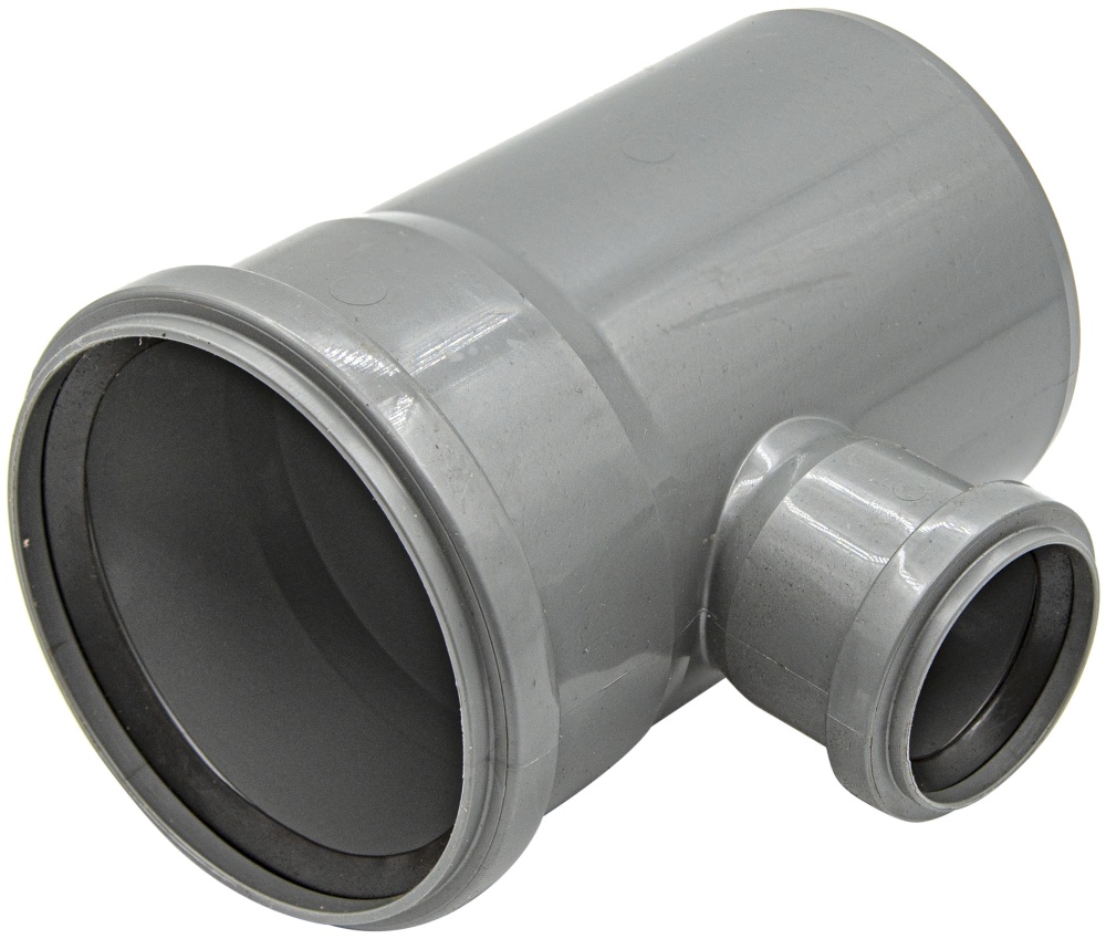 картинка 140-061 Тройник внутренняя канализация, серый, 90 градусов, 110х50мм от базы строительно-отделочных материалов